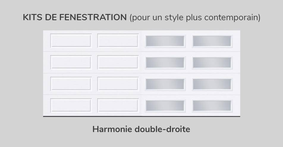 Kit de fenestration, 16' x 7', Harmonie double-droite